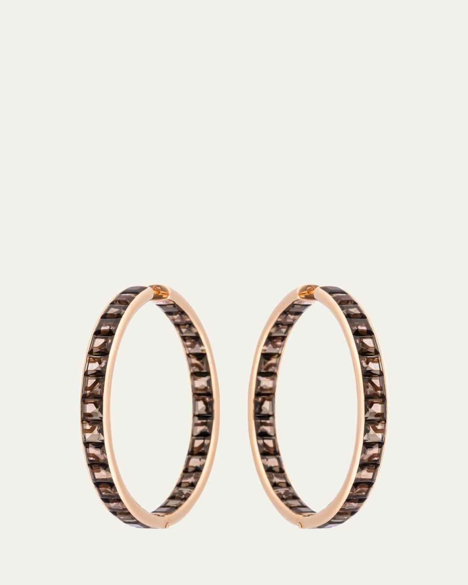 Black Bliss Ii Earrings in 18K Rose Gold and Smokey Quartz